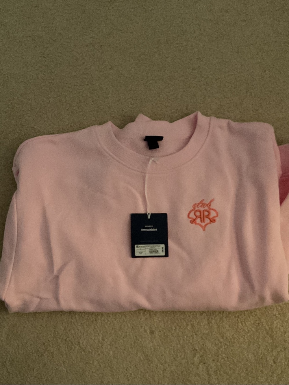 BRAND NEW SOLD OUT Roller Rabbit x Target Pink Crewneck Sweatshirt Size Large